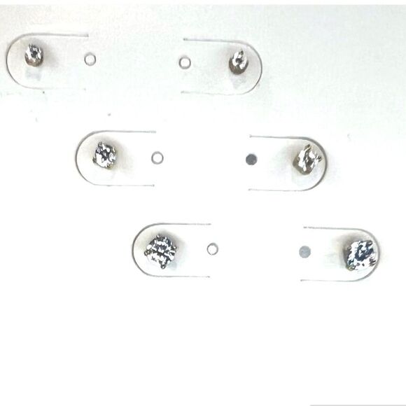 Sterling Silver Cubic Zirconia Earrings - Picture 1 of 3